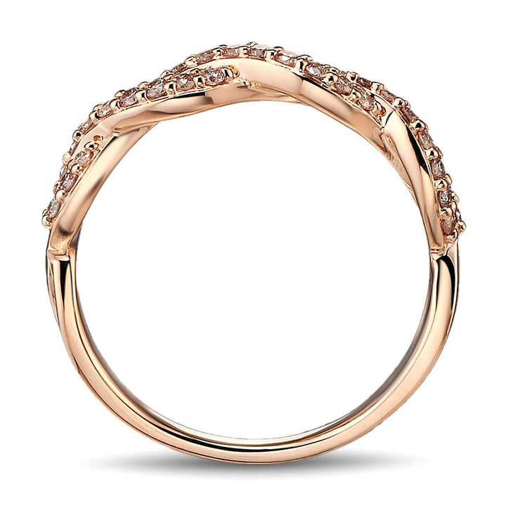 1/3 ct. tw. Diamond Twist Band in 10K Rose Gold