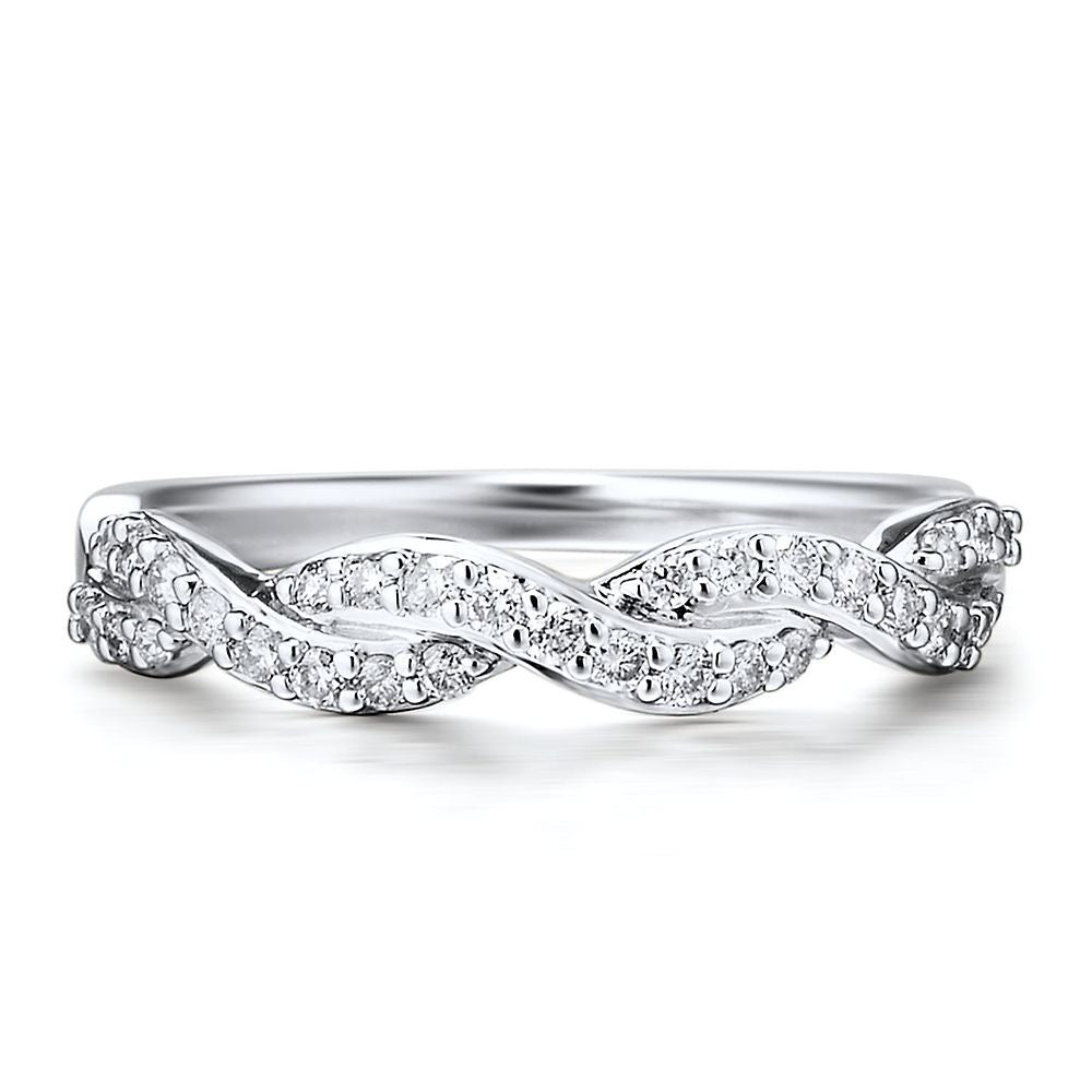 1/3 ct. tw. Diamond Twist Band in 10K White Gold