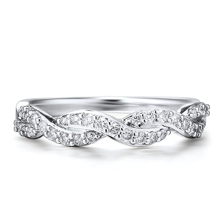 1/3 ct. tw. Diamond Twist Band in 10K White Gold