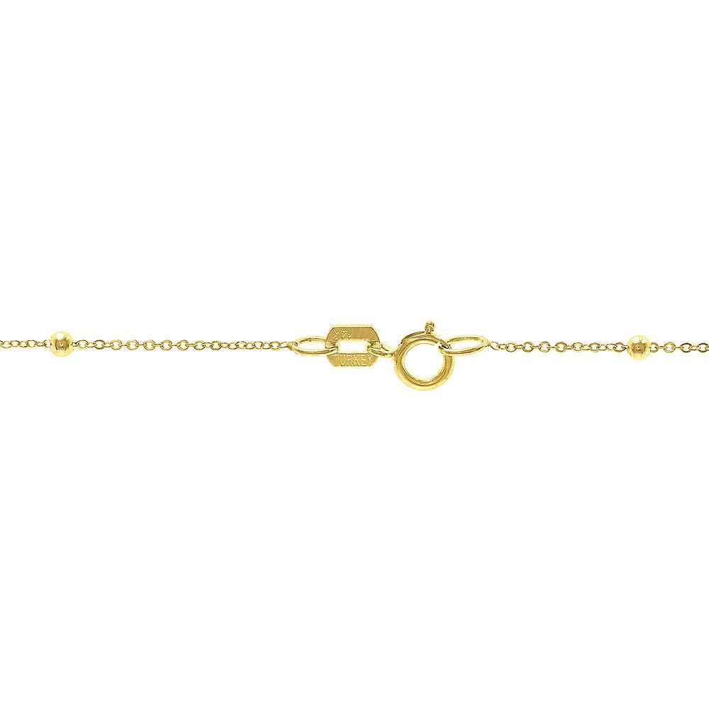 Bead Link Chain in 14K Yellow Gold, 18"