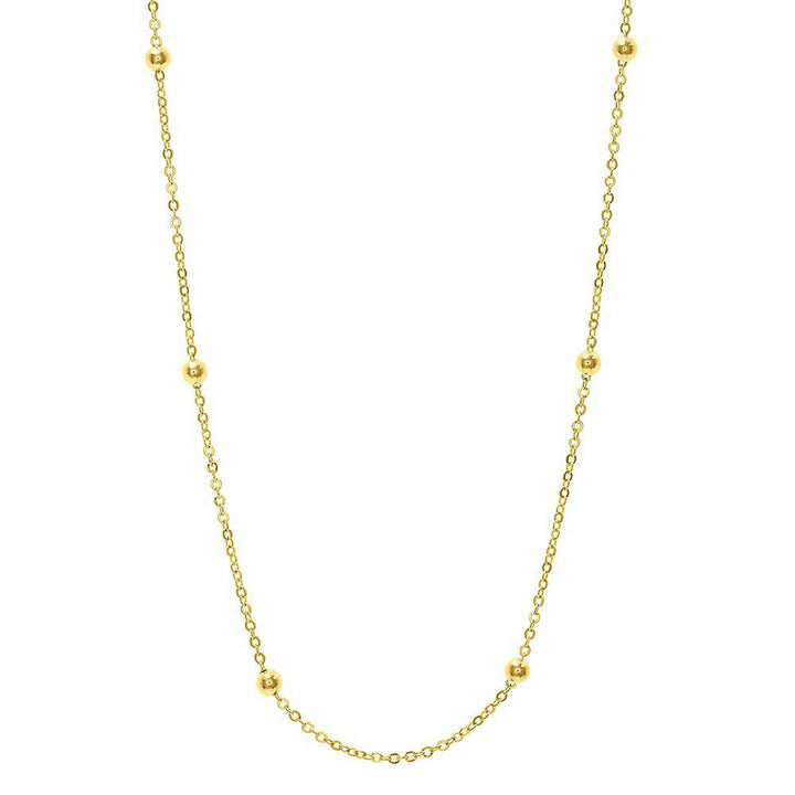 Bead Link Chain in 14K Yellow Gold, 18"