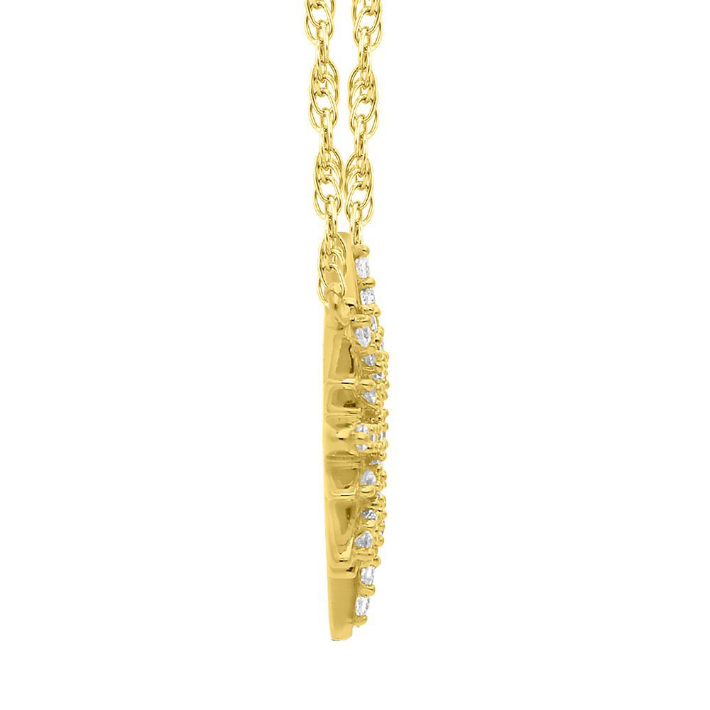 1/8 ct. tw. Diamond Sun Necklace in 10K Yellow Gold