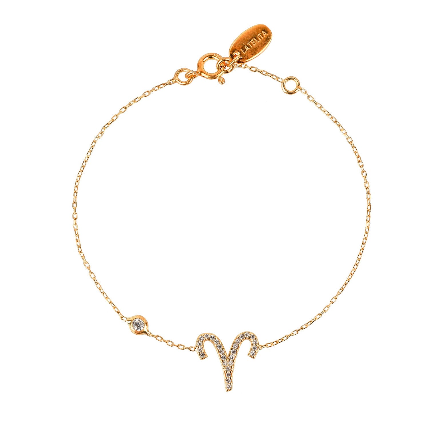 Zodiac Horoscope Star Sign Bracelet Aries Gold