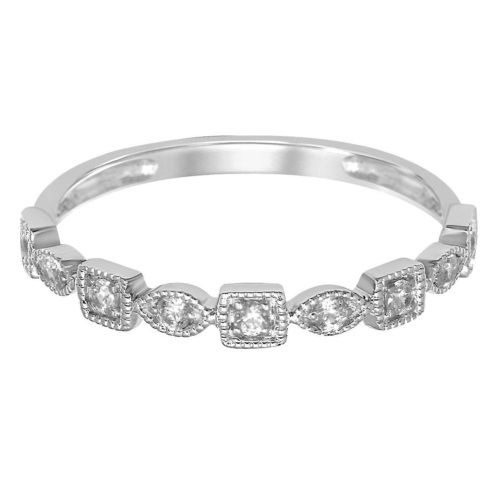 1/7 ct. tw. Diamond Stack Ring in 10K White Gold