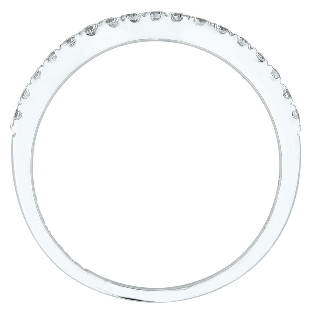 Diamond Contour Band in 14K White Gold (1/5 ct. tw.)