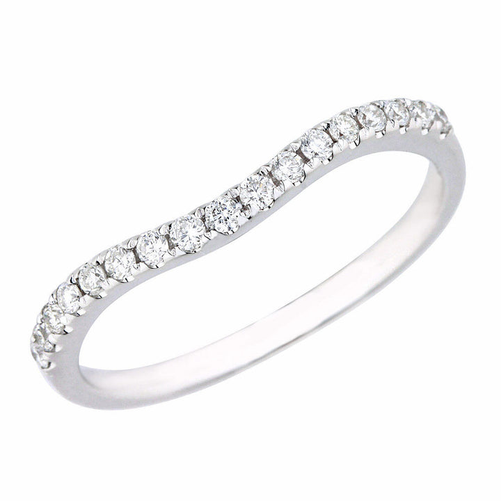 Diamond Contour Band in 14K White Gold (1/5 ct. tw.)