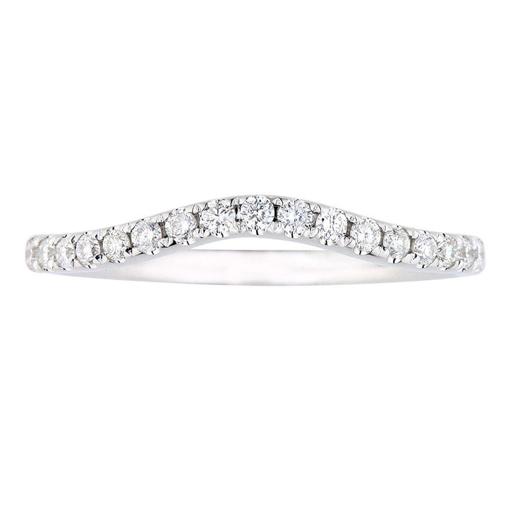 Diamond Contour Band in 14K White Gold (1/5 ct. tw.)