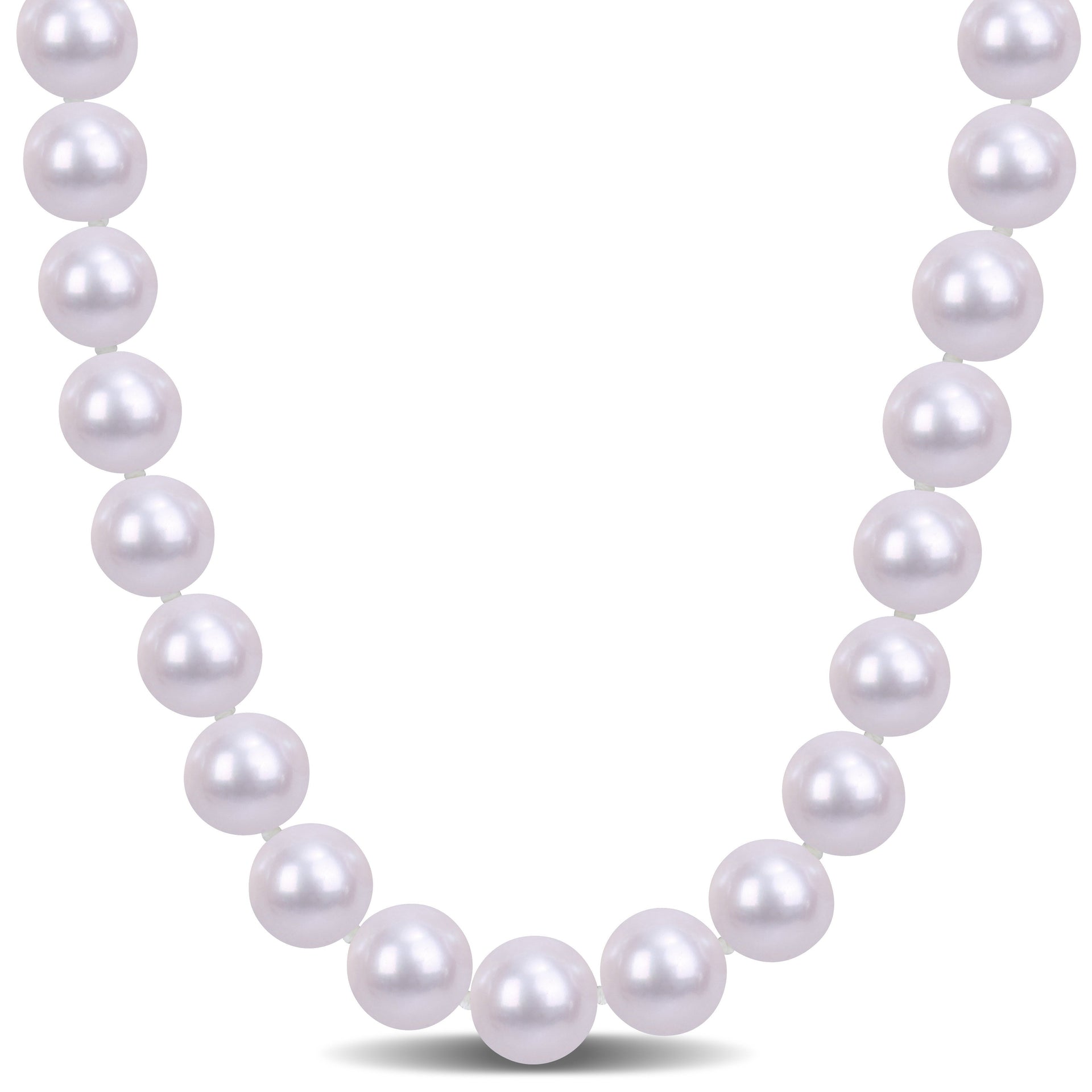 9-10mm Cultured Freshwater Pearl Strand with Sterling Silver Ball Clasp