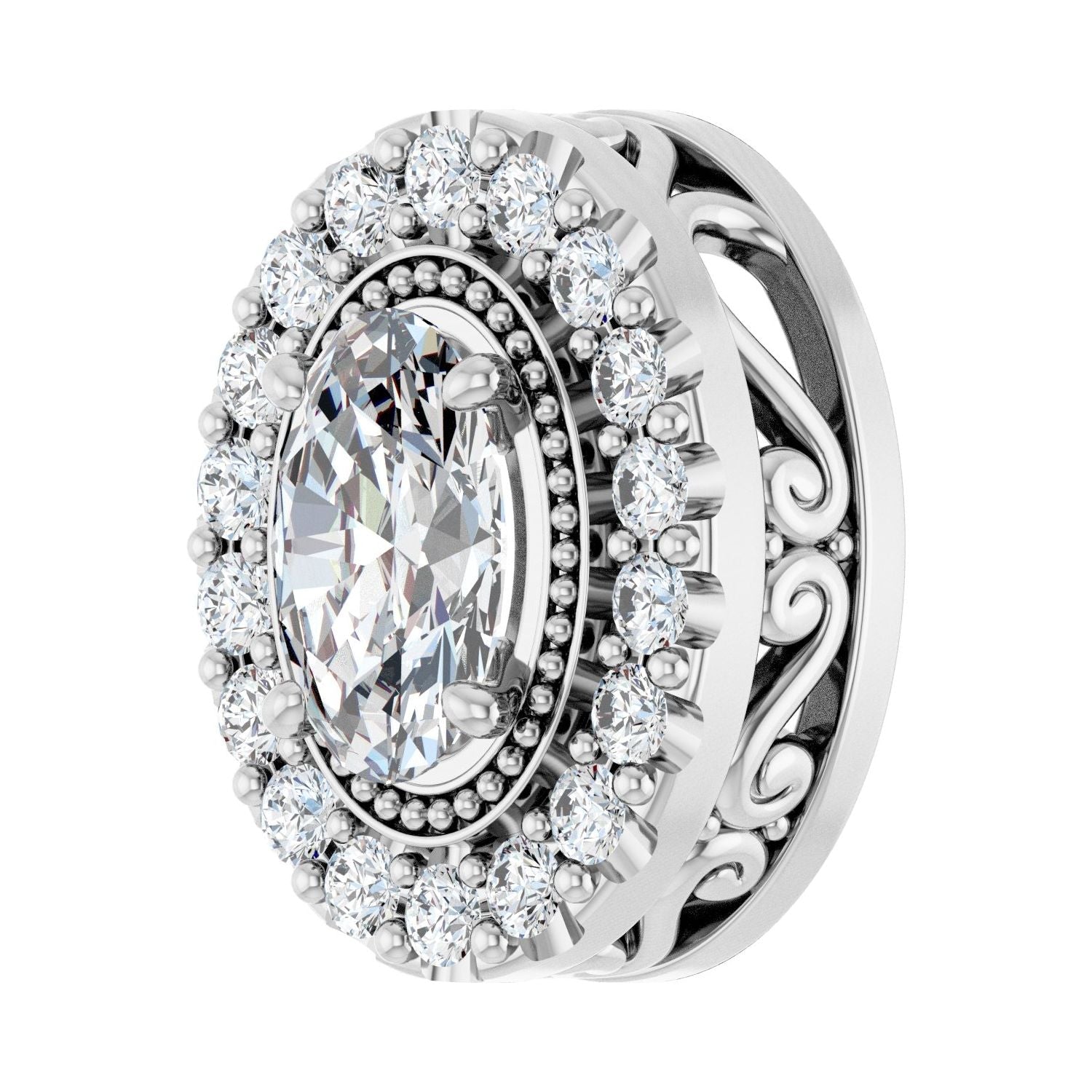 14k Gold 5/8ct Lab-grown Diamond Pendant