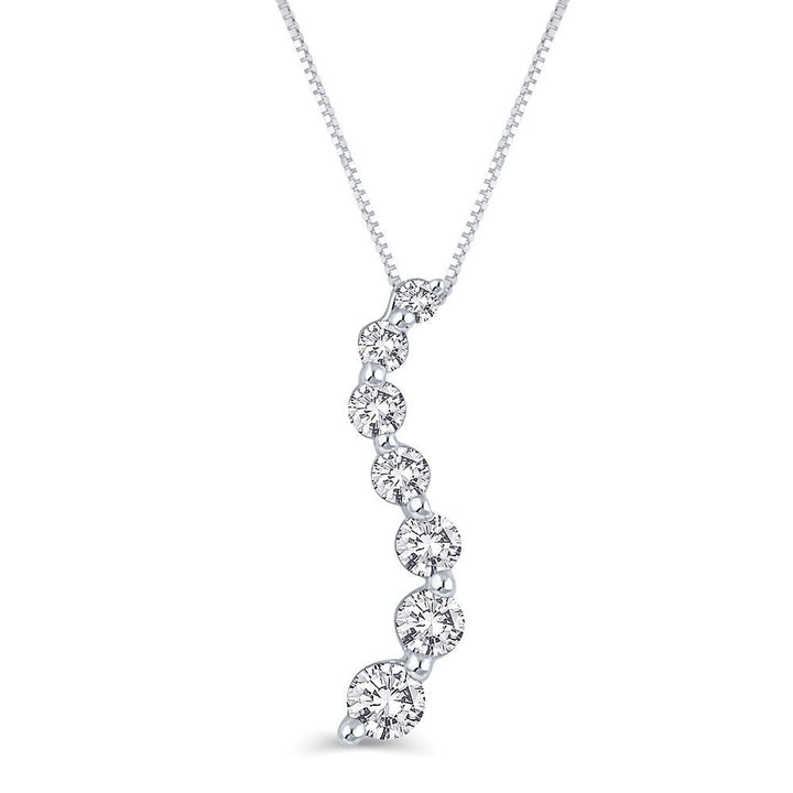 1/4 ct. tw. Diamond Journey Pendant in 10K White Gold