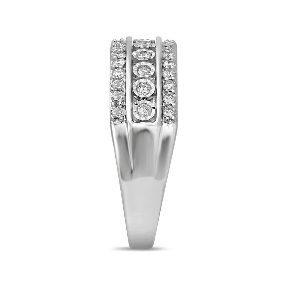 1/2 ct. tw. Diamond Illusion Band in 10K White Gold