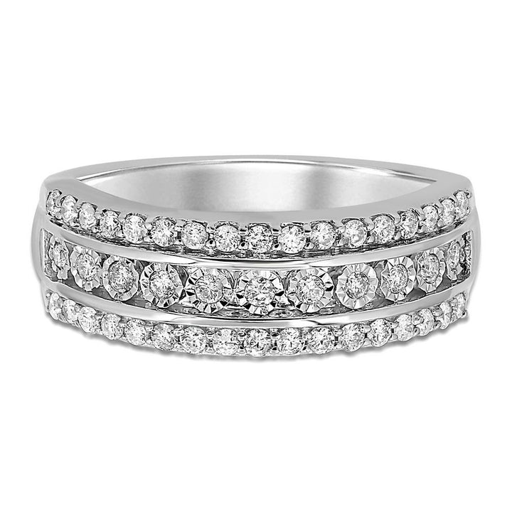 1/2 ct. tw. Diamond Illusion Band in 10K White Gold