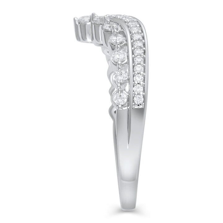 3/8 ct. tw. Diamond Contour Band in 14K White Gold