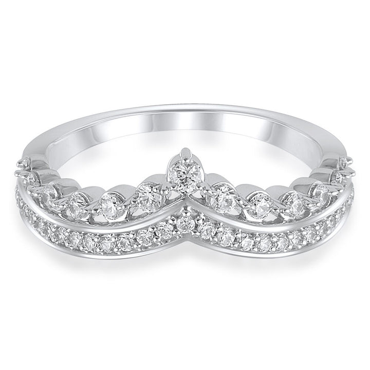 3/8 ct. tw. Diamond Contour Band in 14K White Gold