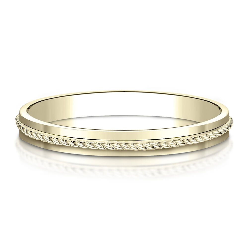 Rope Wedding Band in 14K Yellow Gold