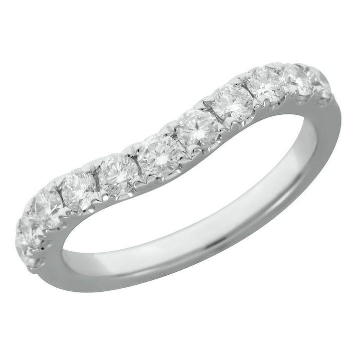 1/2 ct. tw. Diamond Contour Band in 14K White Gold