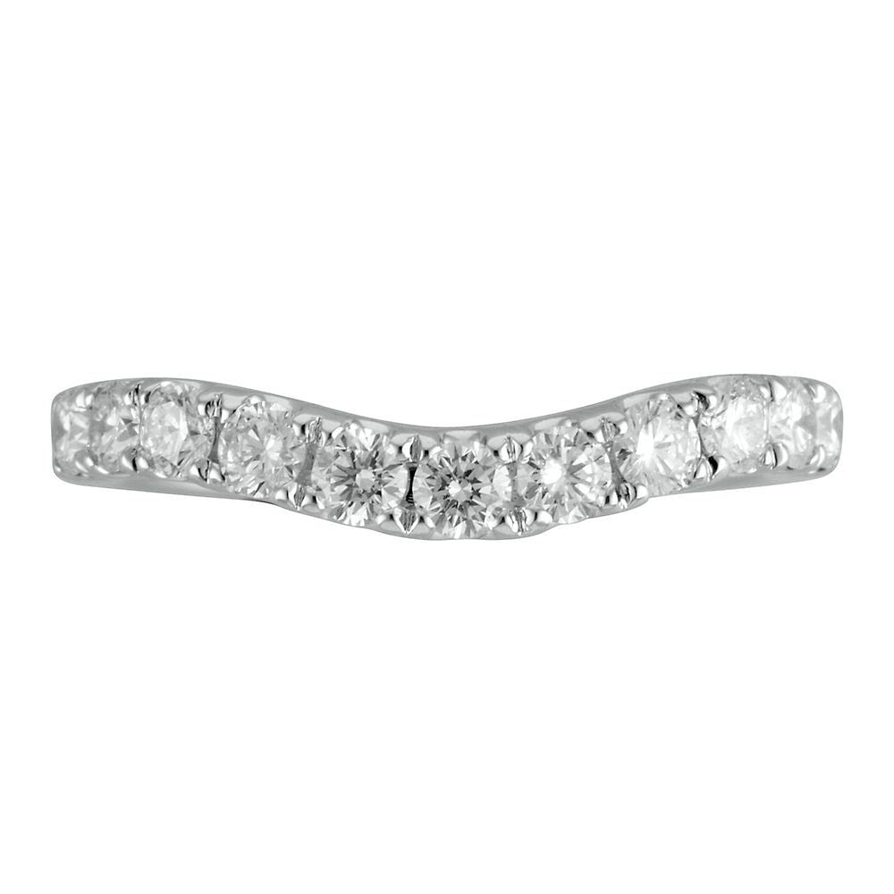 1/2 ct. tw. Diamond Contour Band in 14K White Gold