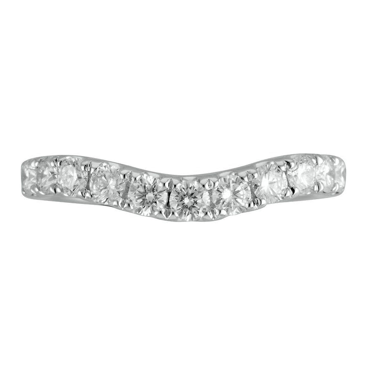 1/2 ct. tw. Diamond Contour Band in 14K White Gold