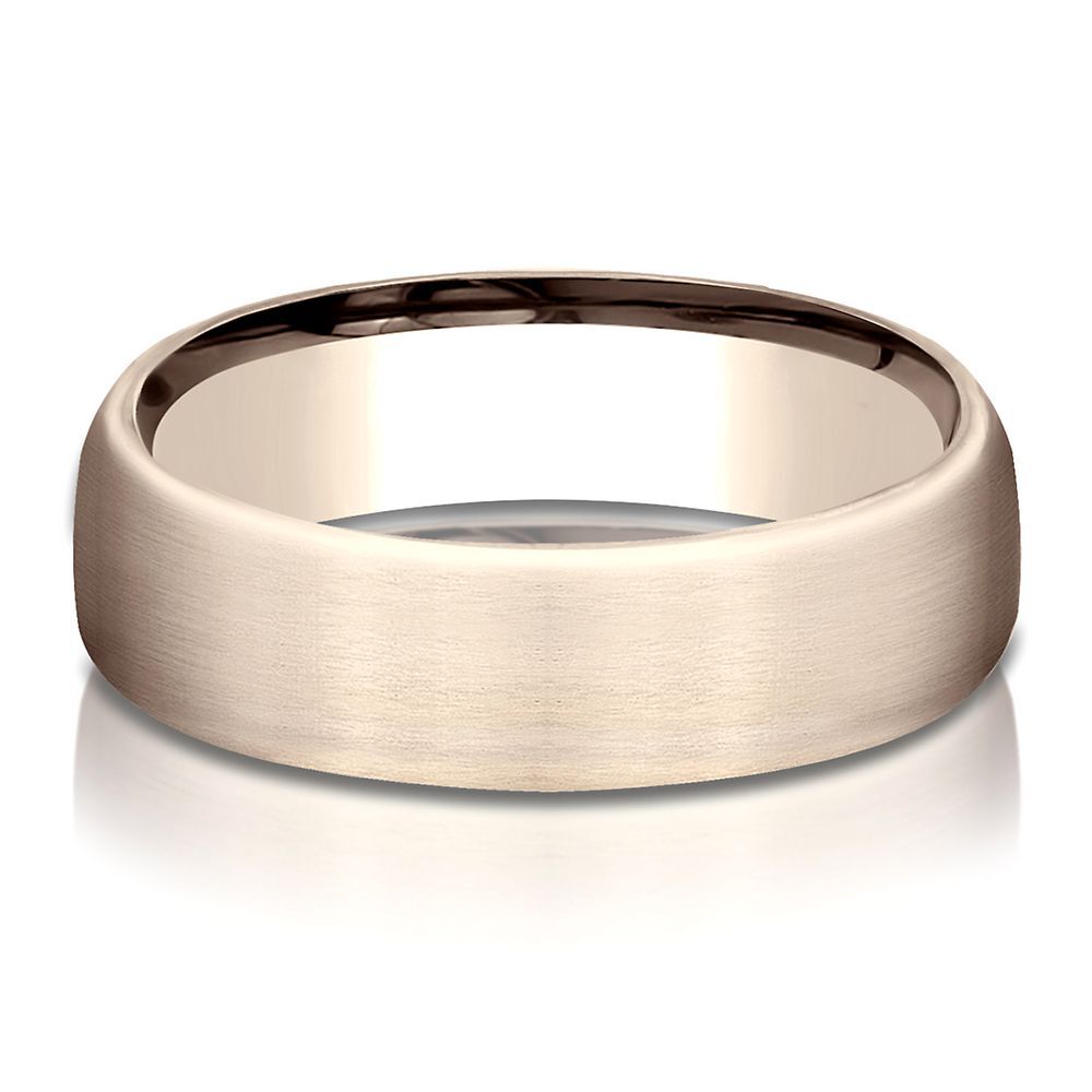 Wedding Band in 14K Rose Gold, 6.5MM