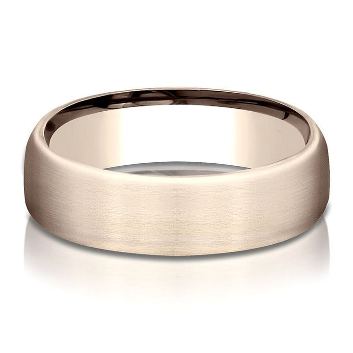 Wedding Band in 14K Rose Gold, 6.5MM