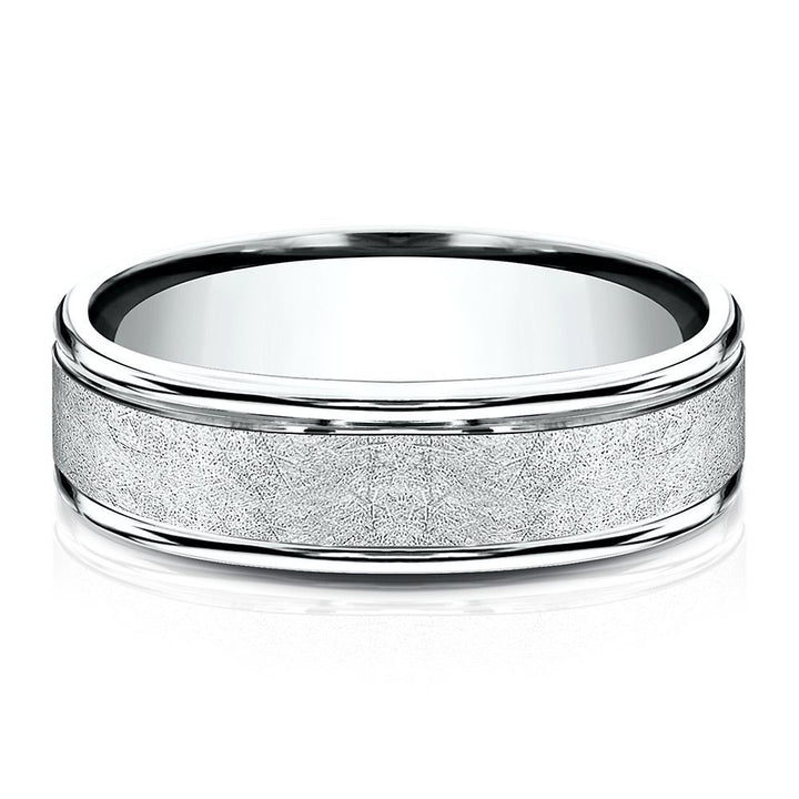Wedding Band in 10K White Gold, 6MM