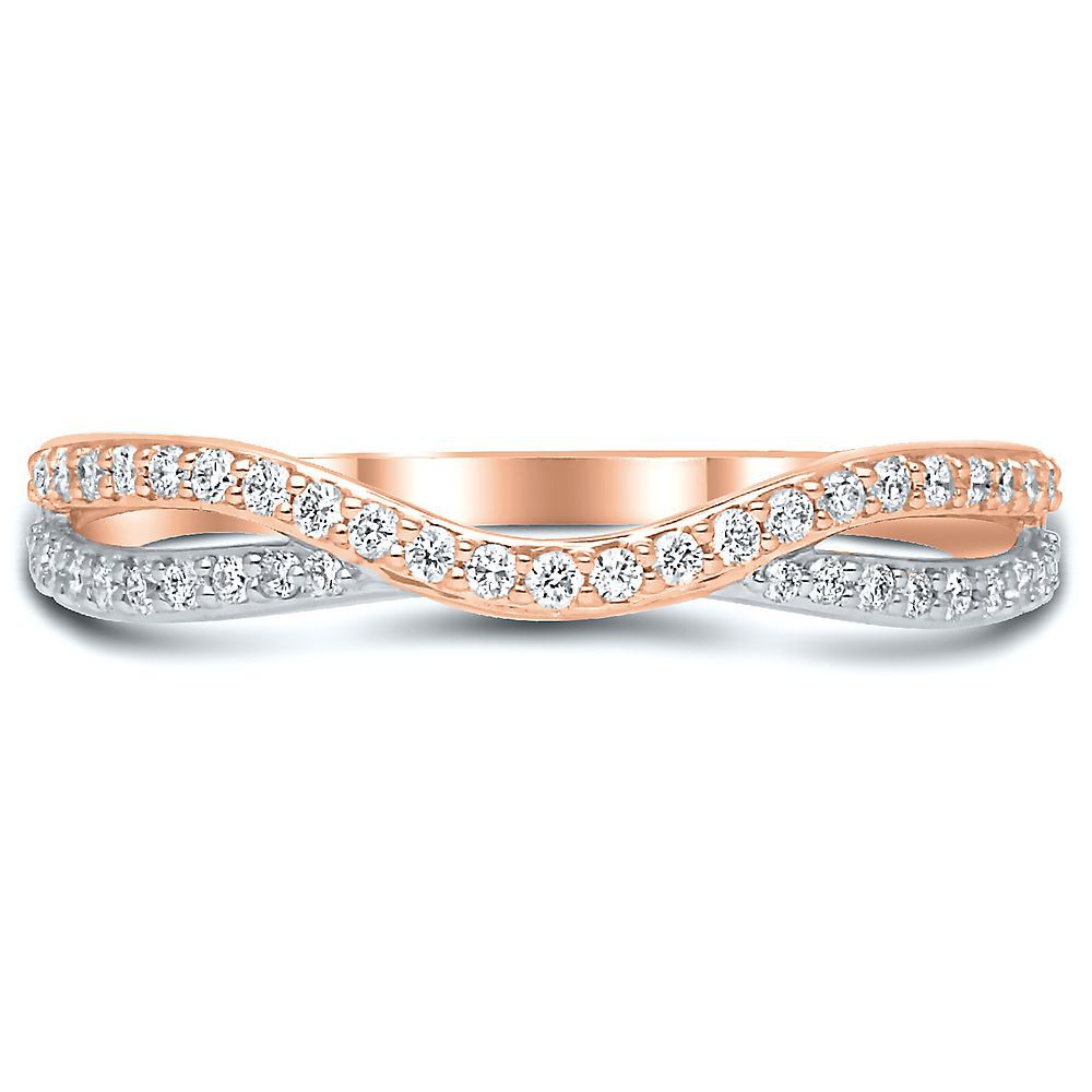 1/4 ct. tw. Diamond Contour Band in 10K Rose Gold
