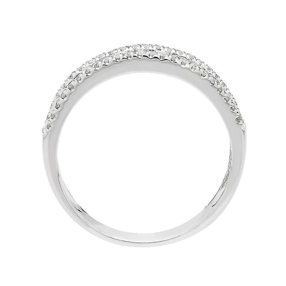 Sapphire & 1/3 ct. tw. Diamond Band in 10K White Gold