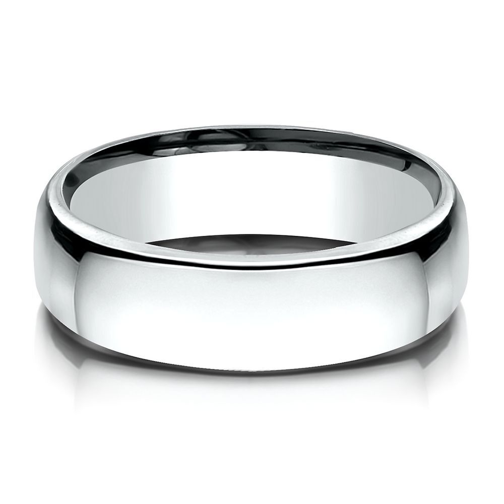 Wedding Band in 14K White Gold, 6.5MM