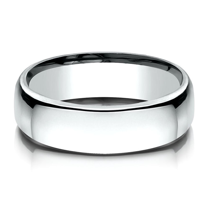 Wedding Band in 14K White Gold, 6.5MM