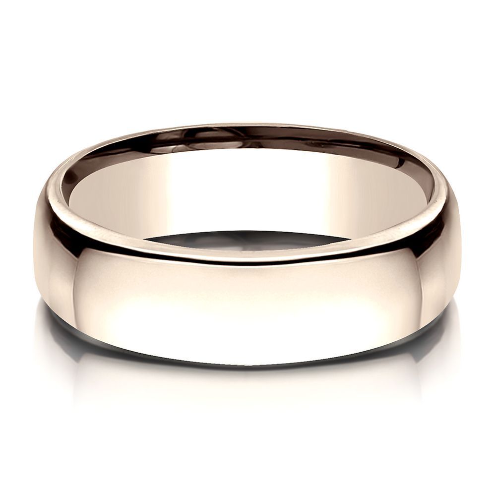 Wedding Band in 14K Rose Gold, 6.5MM