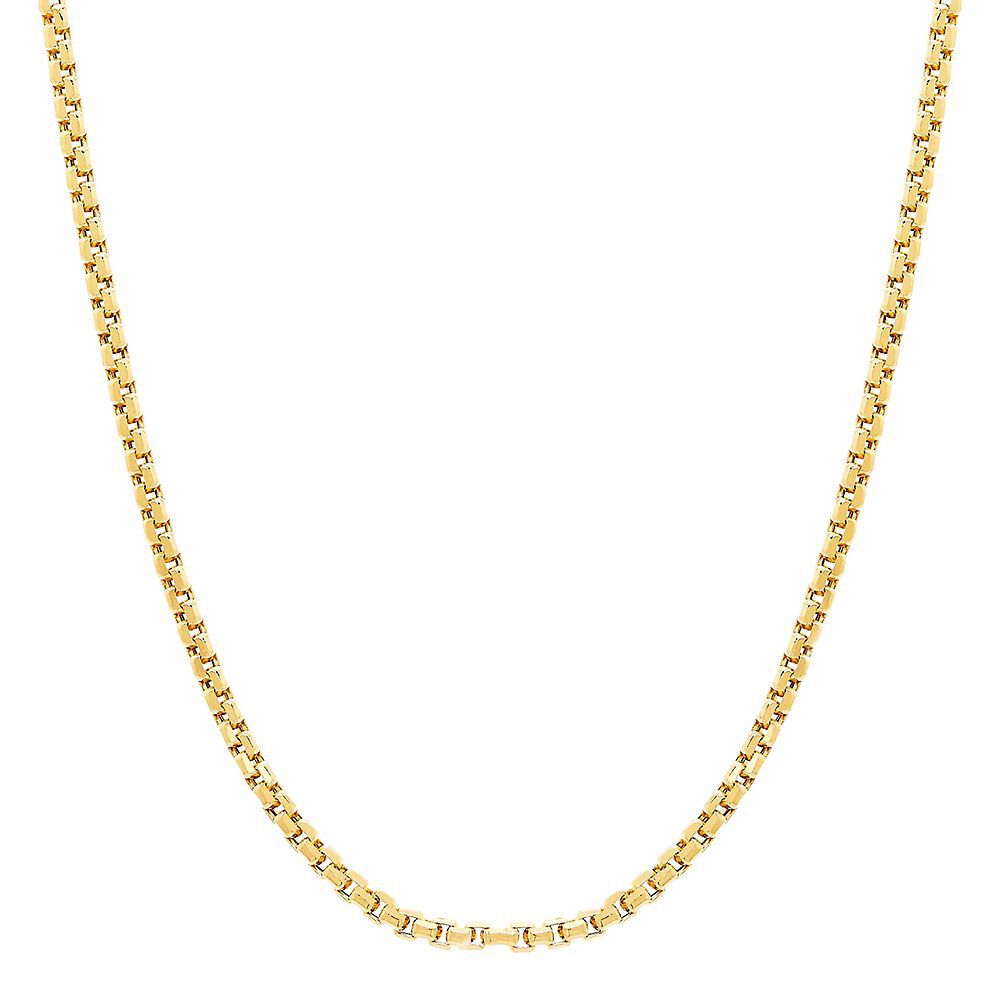 Rounded Box Chain in 14K Yellow Gold, 22"