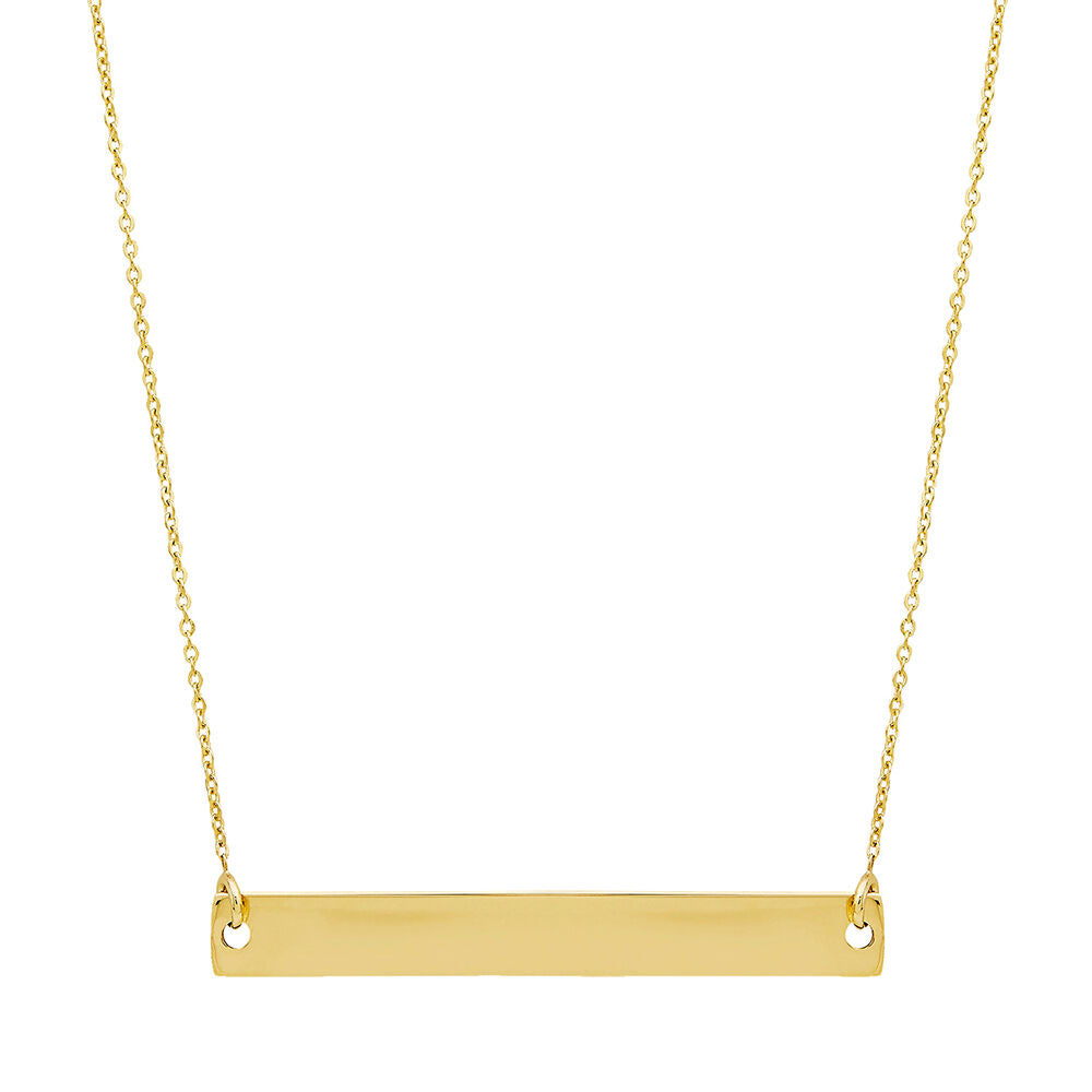 Bar Necklace in 14K Yellow Gold