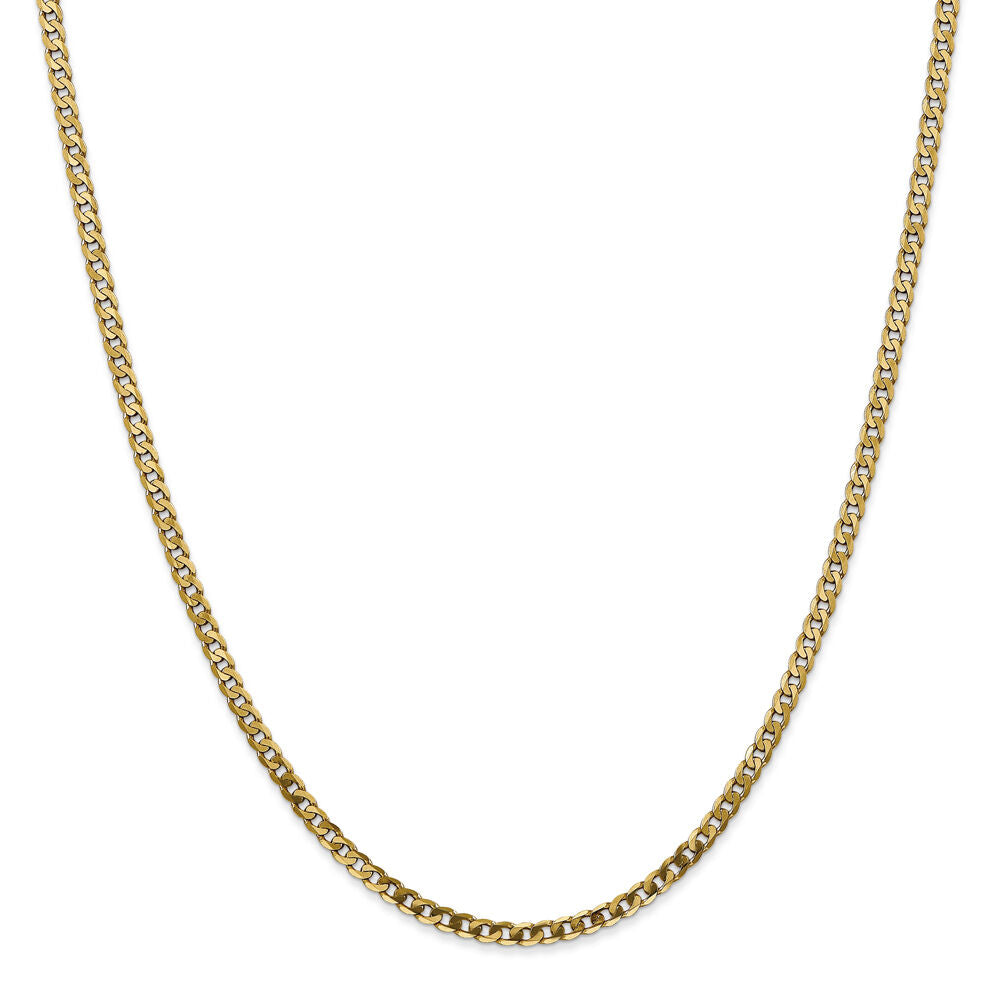 Beveled Curb Chain in 14K Yellow Gold, 24"