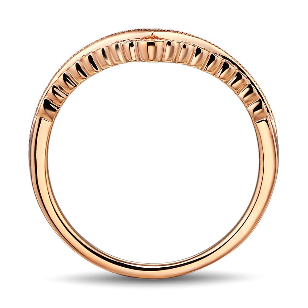 1/5 ct. tw. Diamond Contour Band in 14K Rose Gold