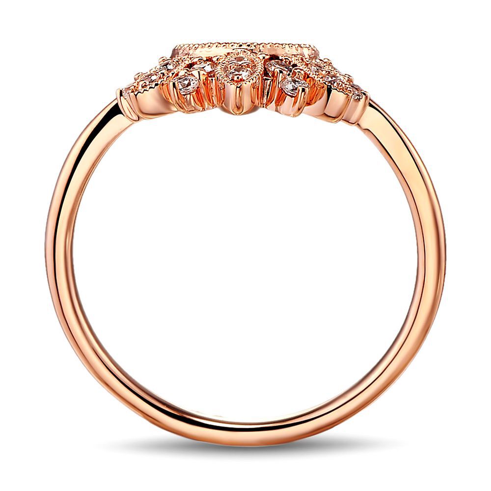 1/7 ct. tw. Diamond Contour Band in 14K Rose Gold