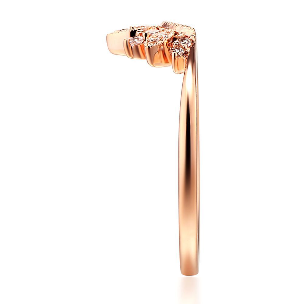 1/7 ct. tw. Diamond Contour Band in 14K Rose Gold