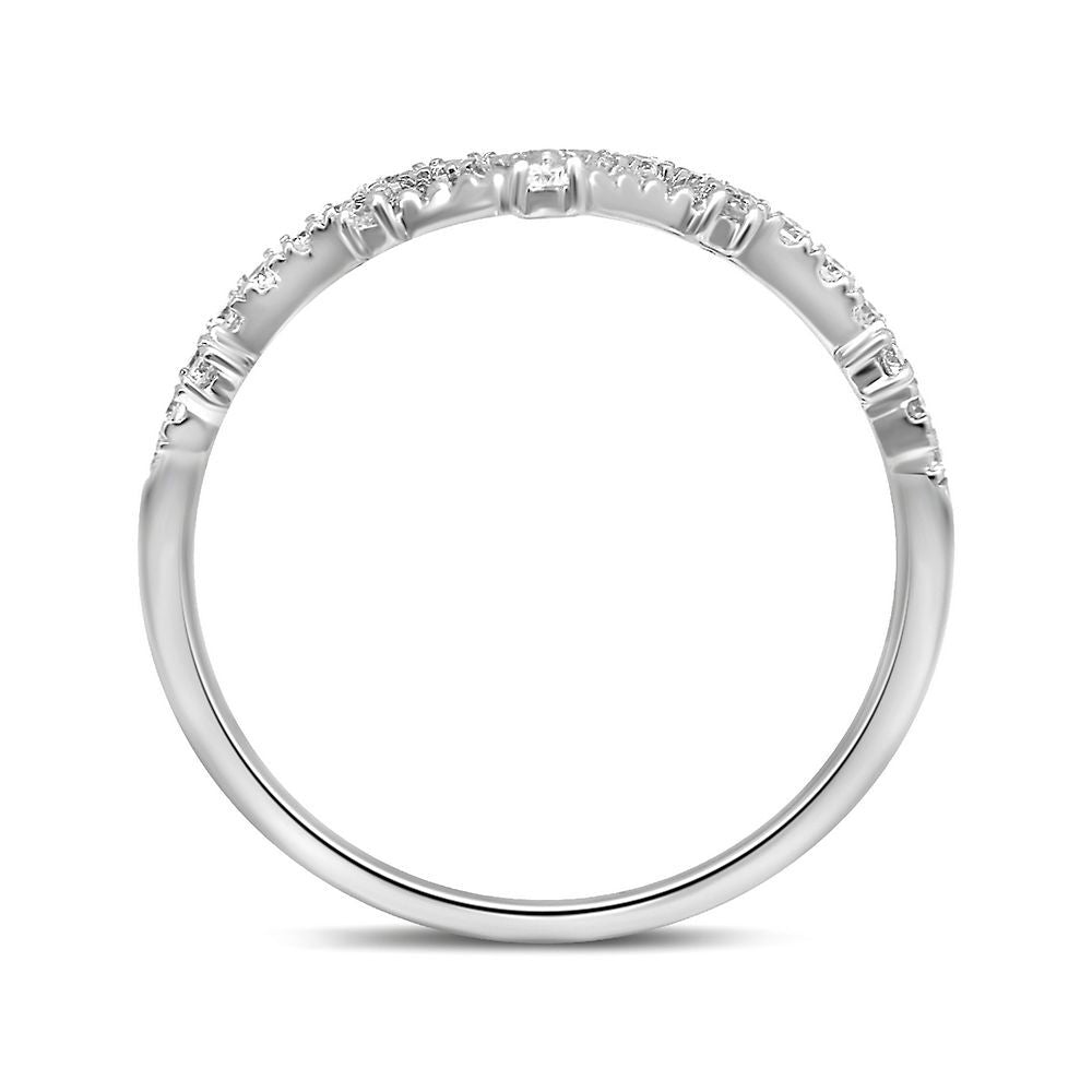 1/5 ct. tw. Diamond Contour Ring in 10K White Gold