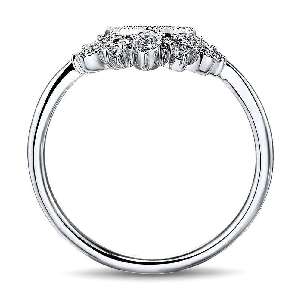 1/7 ct. tw. Diamond Contour Band in 14K White Gold