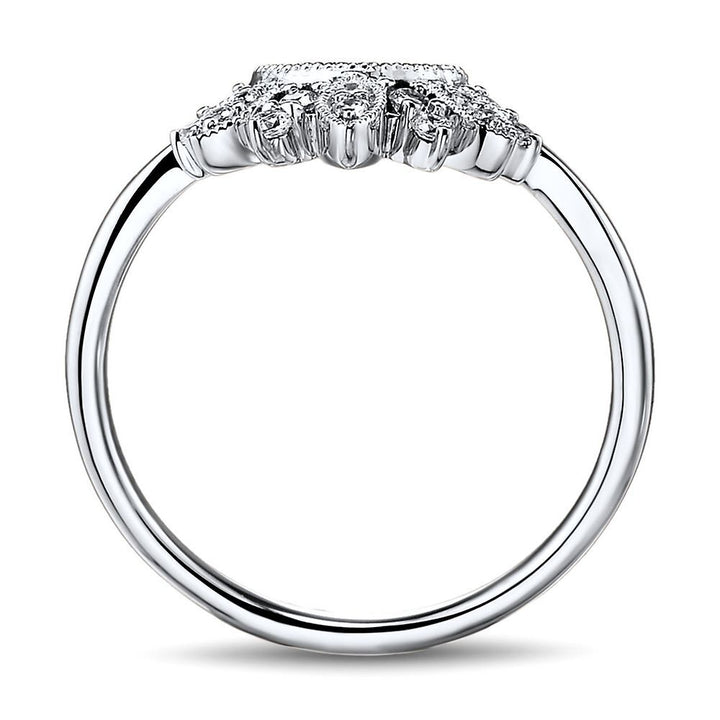 1/7 ct. tw. Diamond Contour Band in 14K White Gold