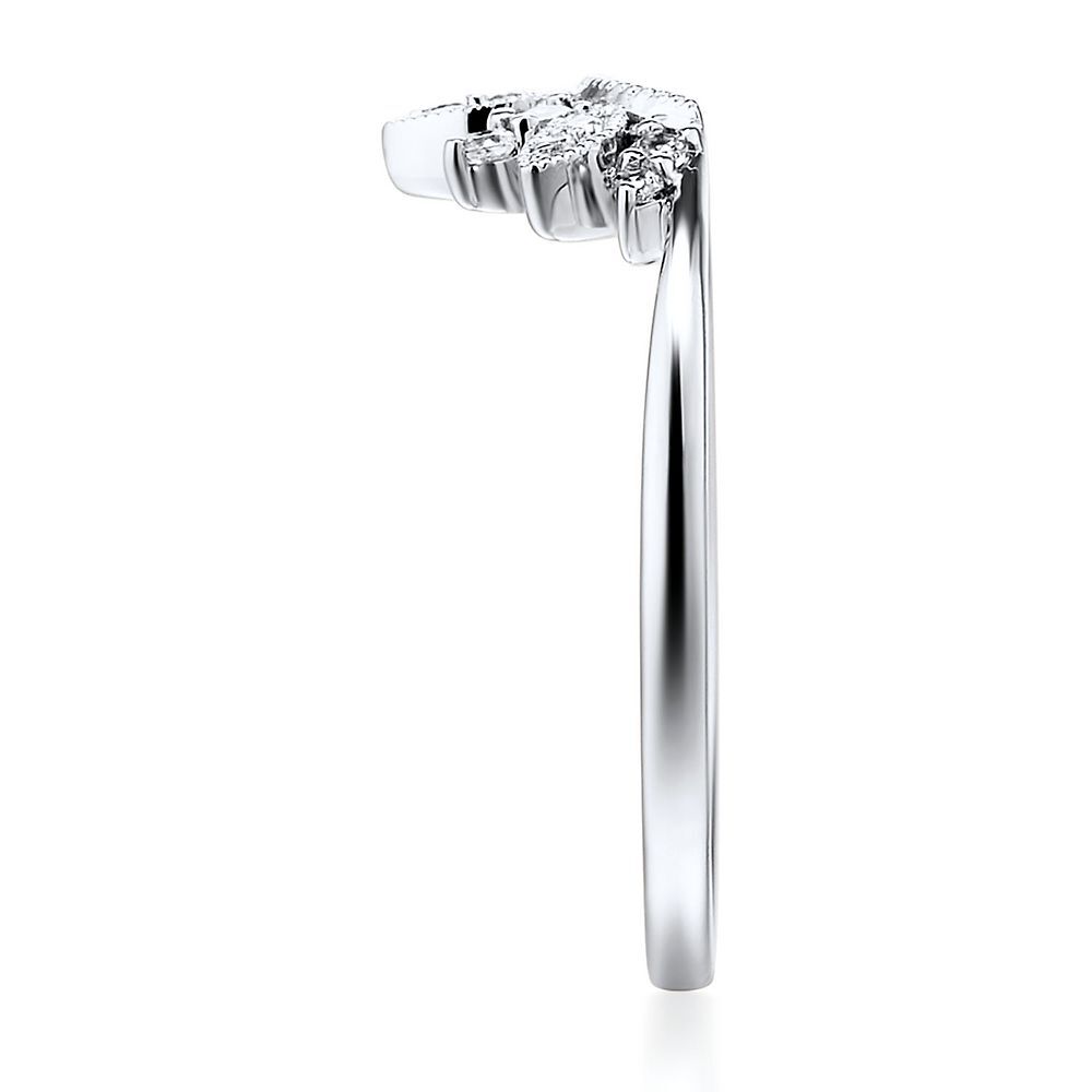 1/7 ct. tw. Diamond Contour Band in 14K White Gold