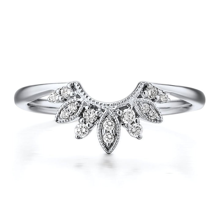 1/7 ct. tw. Diamond Contour Band in 14K White Gold