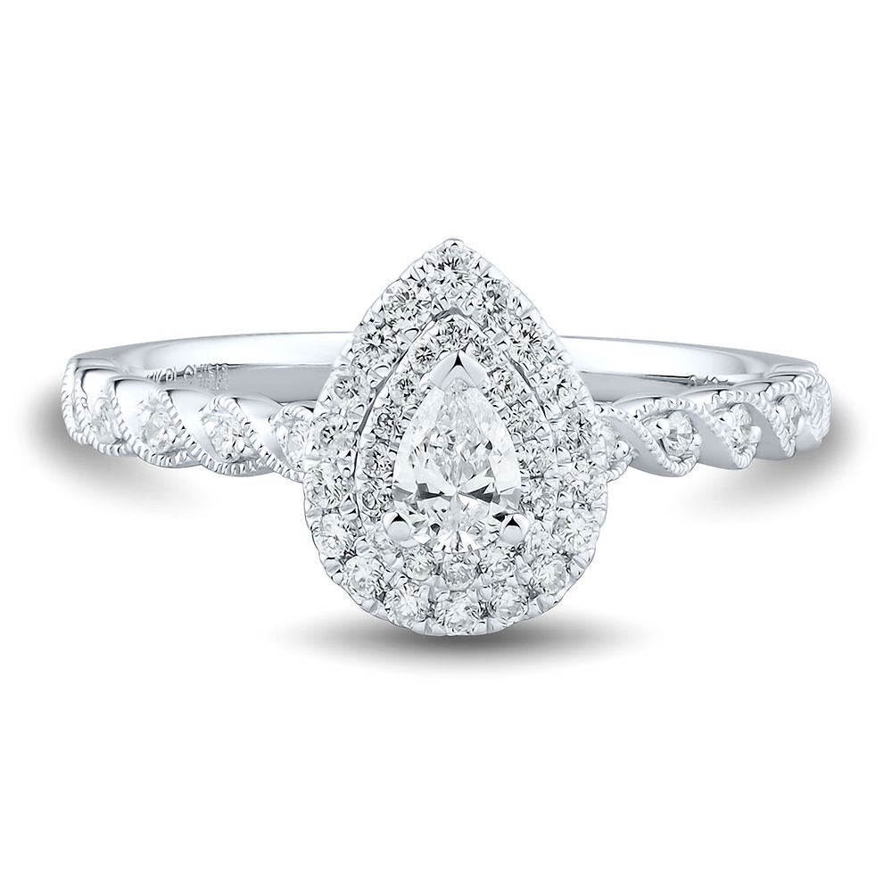 1/2 ct. tw. Diamond Engagement Ring in 14K White Gold