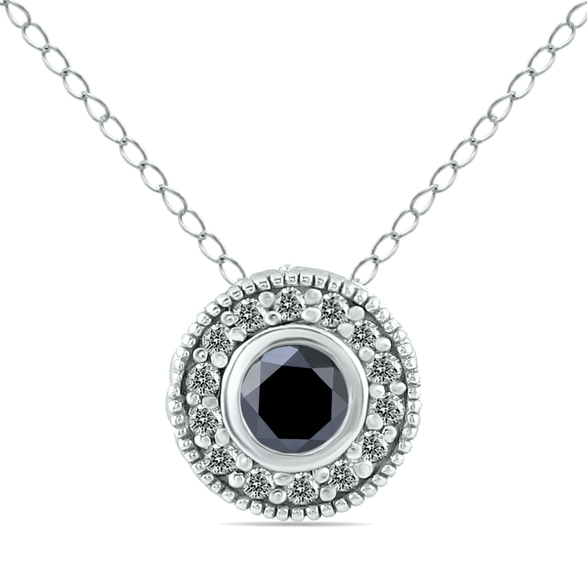 3/8 Carat Tw And White Diamond Pendant In 10K