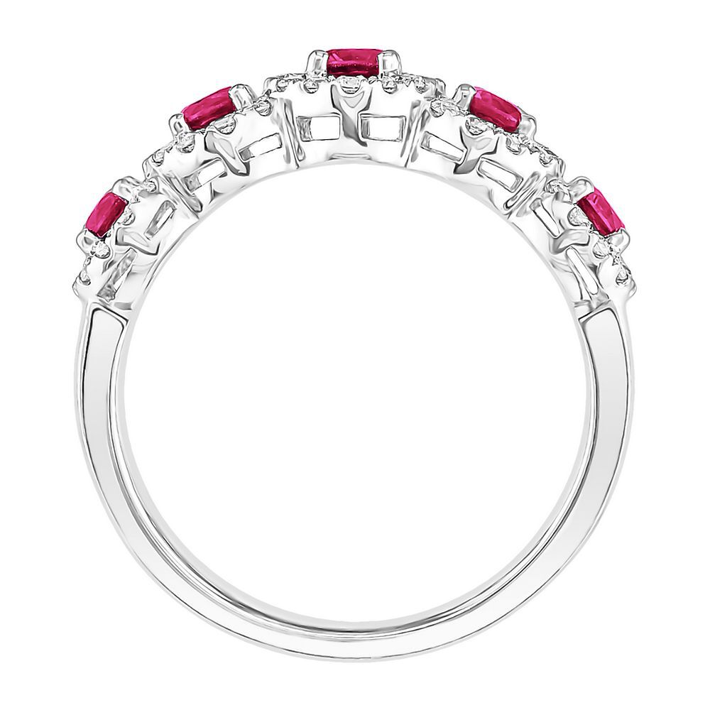 Ruby & 1/3 ct. tw. Diamond Ring in 14K White Gold