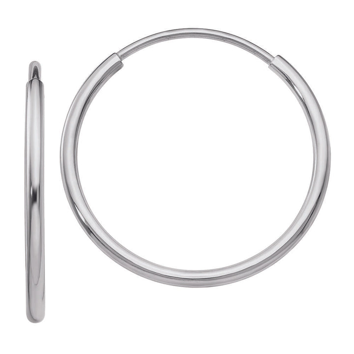 Hoop Earrings in 14K White Gold