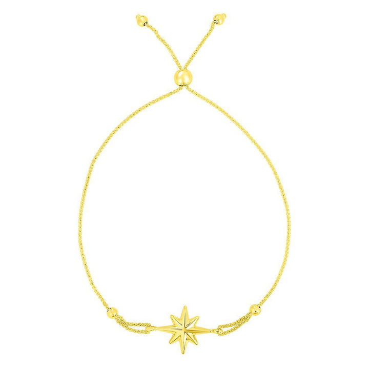North Star Bolo Bracelet in 14K Yellow Gold