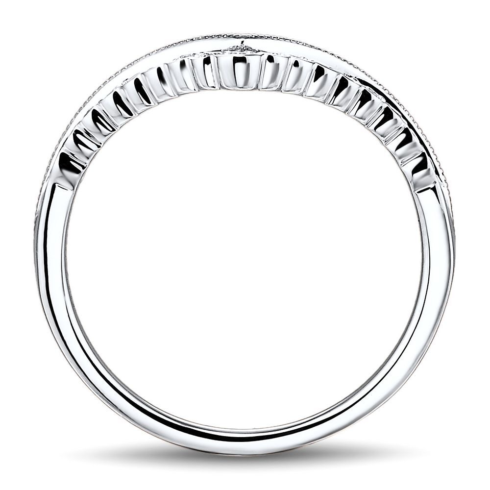 1/5 ct. tw. Diamond Contour Band in 14K White Gold