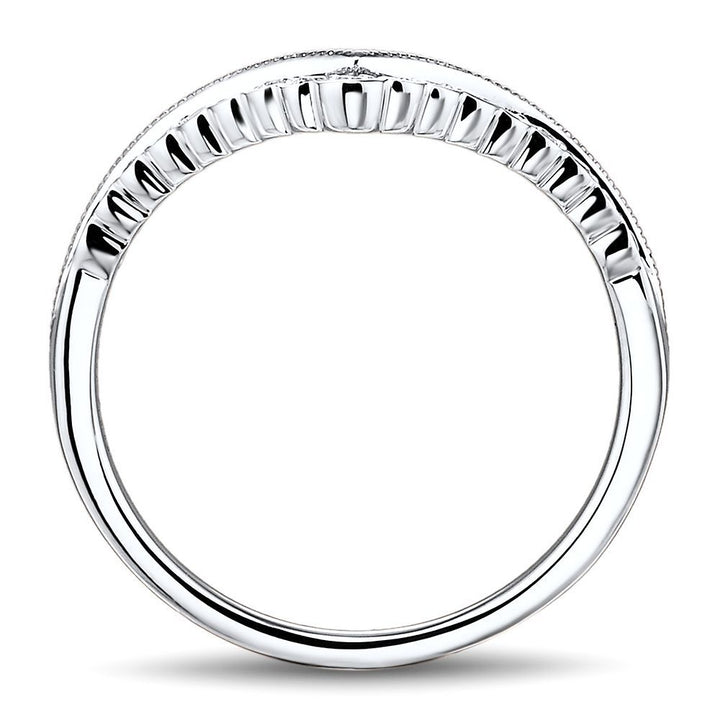 1/5 ct. tw. Diamond Contour Band in 14K White Gold