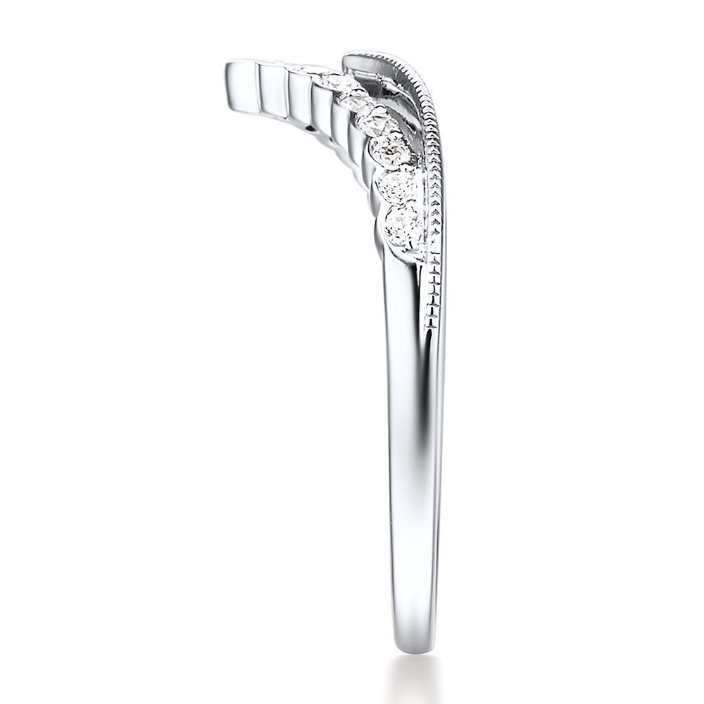 1/5 ct. tw. Diamond Contour Band in 14K White Gold