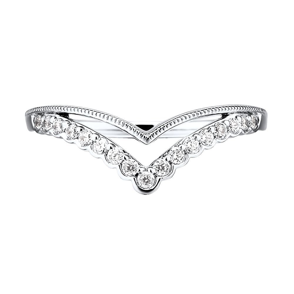 1/5 ct. tw. Diamond Contour Band in 14K White Gold